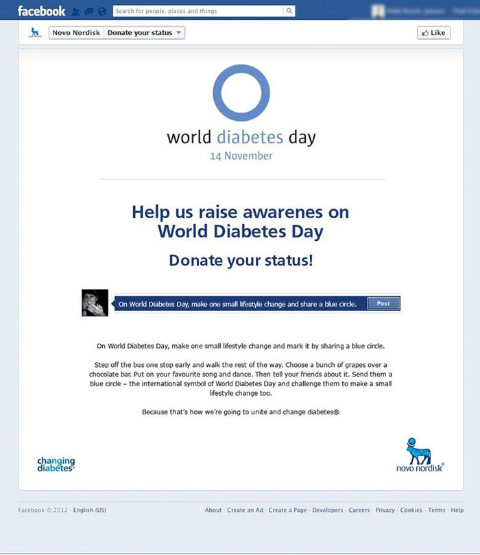 Facebook app for NovoNordisk
