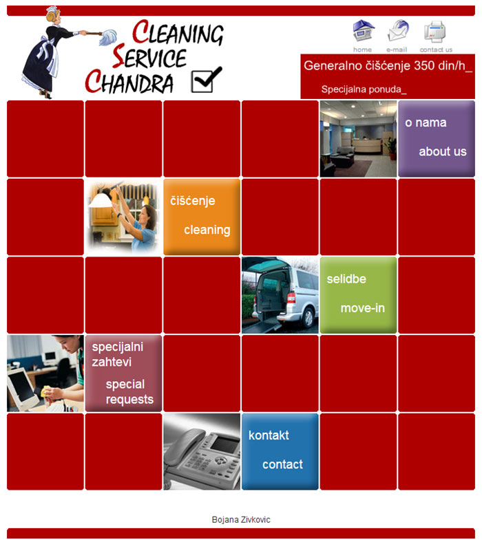 HTML website for cleaning service Chandra