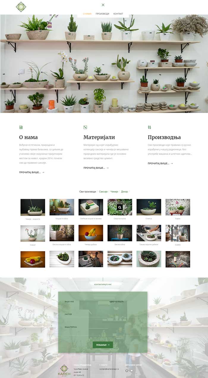 HTML5 website for Kamen dizajn