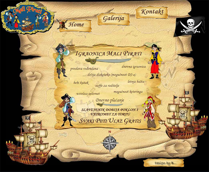HTML website for playground Mali Pirati